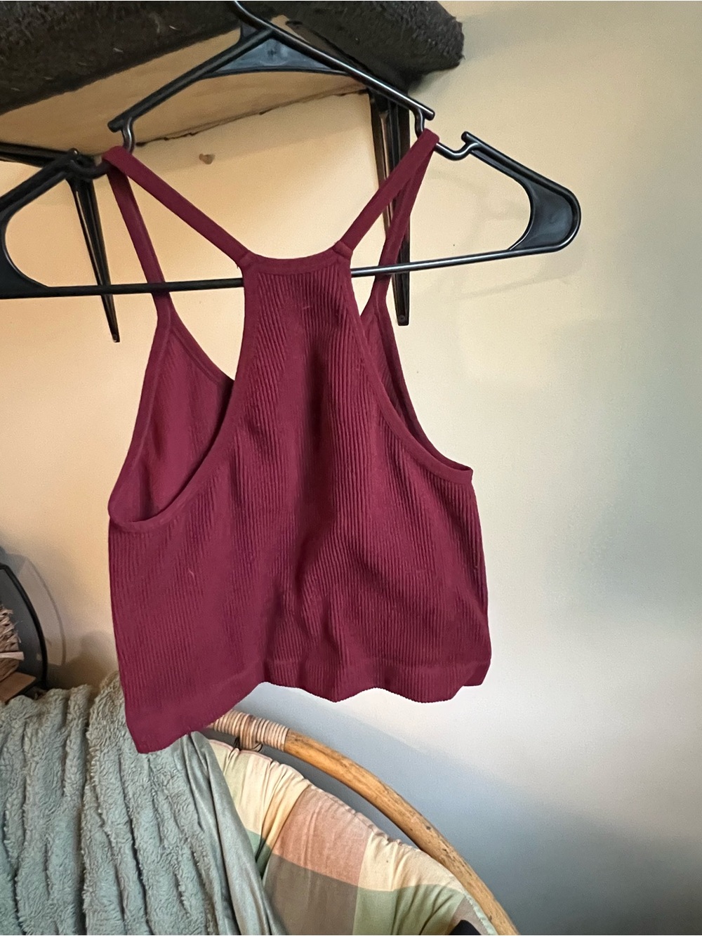 ODODOS Ribbed Racerback Crop Tank Tops 3 Pack M/L - Picture 7 of 9